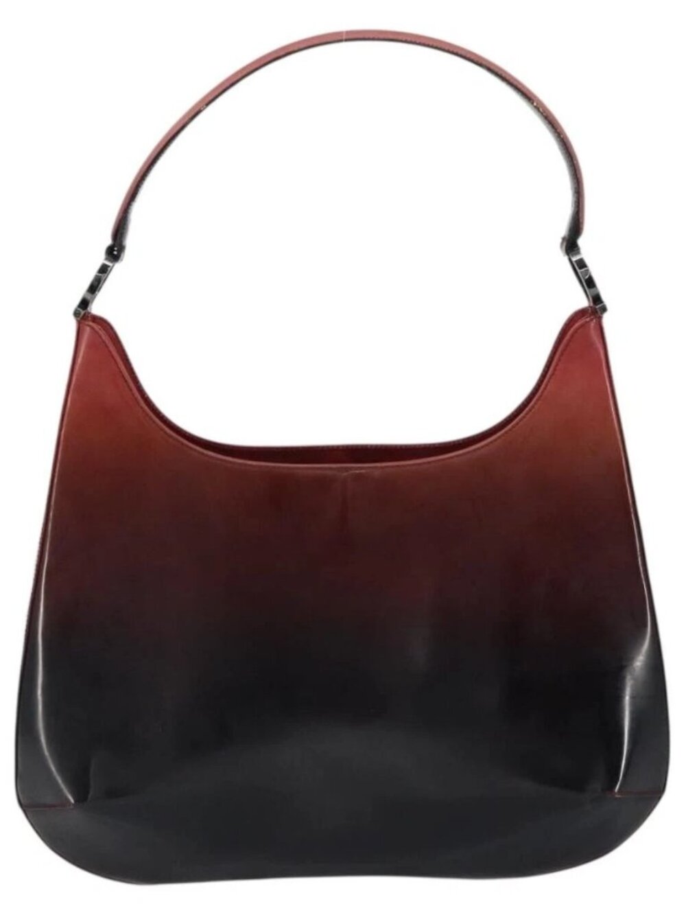 Salvatore Ferragamo Gancini Shoulder Bag Patent leather Red Silver Auth 160692 - Picture 3 of 14